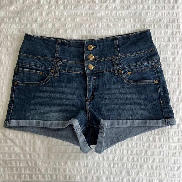 Y2K Boom Boom Jeans High Waisted Denim Shorts, 13 - Picture 1 of 8